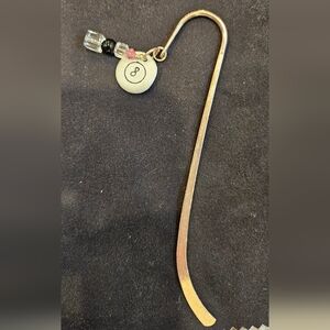 Silver Bookmark with Beaded 8 Ball Charm